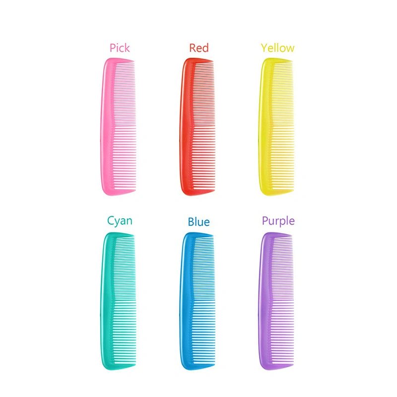 More Than 6 Colors Colorful Hair Combs Set  Thick Tooth Traditional Design plastic hair comb
