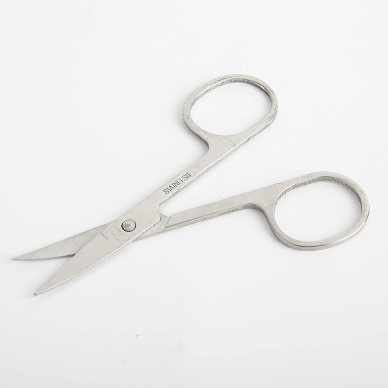 Hot selling professional beauty professional black stainless steel eyebrow scissors