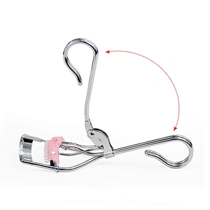 Wholesale custom mini private label stainless steel silicone pad tweezers eyelash curler