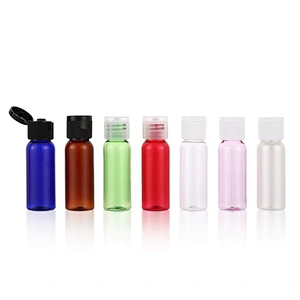 Luxury cosmetic skincare packaging flat shoulder glass bottle 20 ml black pump body lotion bottle