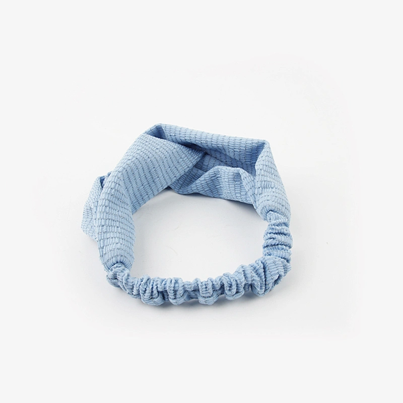 New design Korean new hair accessories color match color satin cross wide headband for women