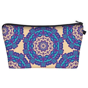 Costom Pattern 3D Digital Printing Cosmetic Bag Fashion Custom Colorful Cosmetic Bag Portable Cosmetic Pouch Bag And Cases
