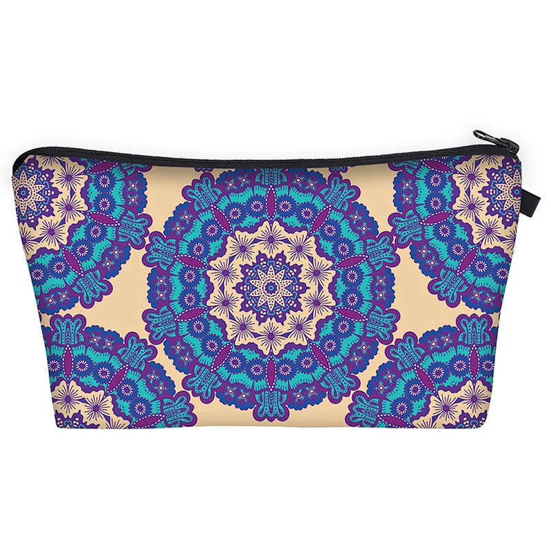 Costom Pattern 3D Digital Printing Cosmetic Bag Fashion Custom Colorful Cosmetic Bag Portable Cosmetic Pouch Bag And Cases