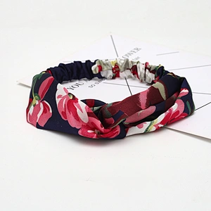 2021 Hot Selling New Design Women Headband boho Floral Style Cross Head Wrap Hair Band