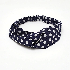 Women Hair Accessories Wave Point Headbands Cross Knot Elastic Hair Bands Girls Makeup HeadBand