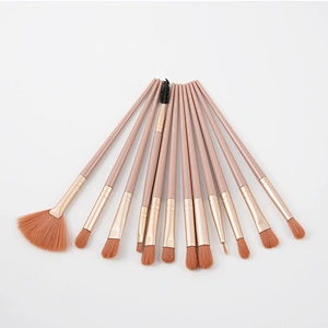 12 Pcs makeup Brush Set  Premium Synthetic Fabrics  Makeup Brushes 3 colors
