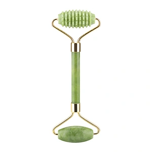 RoselynBoutique Jade Roller for Face and Gua Sha Set - Beauty Cosmetic Facial Skin Roller Massager Tool