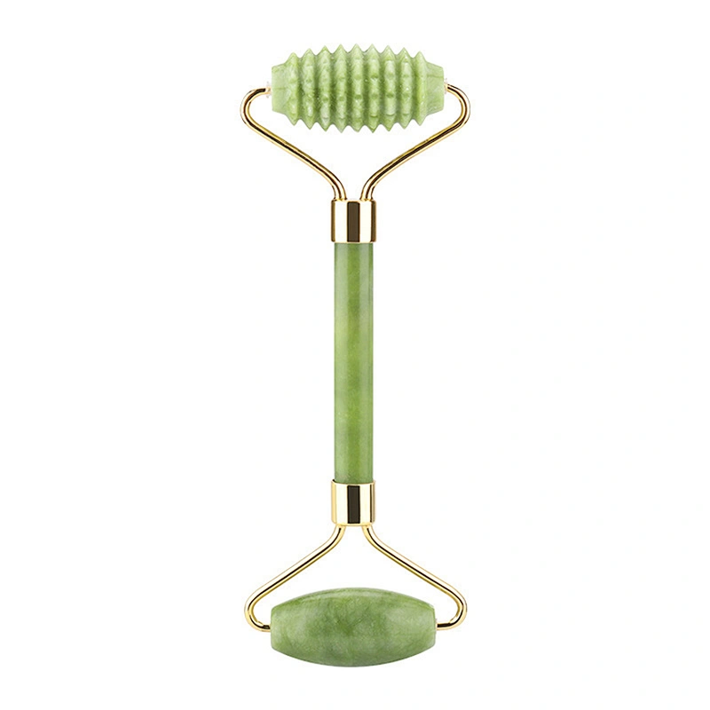 RoselynBoutique Jade Roller for Face and Gua Sha Set - Beauty Cosmetic Facial Skin Roller Massager Tool