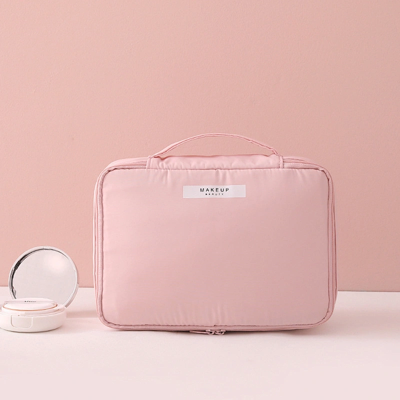 Costom Logo Promotional Makeup Bag Travel Toiletry Bag Organizer Untransparent  Cometic Bag Private Label Cu