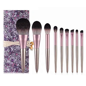 9 pcs Cosmetic Brushes Set for Foundation Powder Concealers Eye Shadows Eyebrow