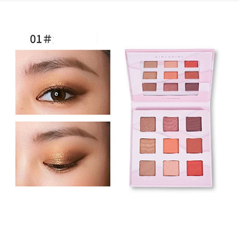 Custom 9 Color Matte and shimmer Eyeshadow Makeup Palette Long Lasting Nude Eye Shadow