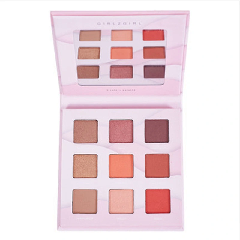 Custom 9 Color Matte and shimmer Eyeshadow Makeup Palette Long Lasting Nude Eye Shadow