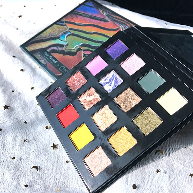 Customized private label high pigmented eye shadow Wholesale make your own eyeshadow palette 16 Colors DIY Eyeshadow Palette