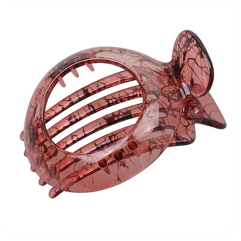 Tortoiseshell Color Acrylic Resin Hair Clips Barrettes Set Shell Shape Claws