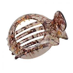 Tortoiseshell Color Acrylic Resin Hair Clips Barrettes Set Shell Shape Claws