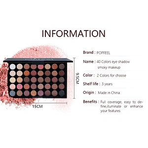 Widely Used Custom New Model 40 Color Eye Shadow Eye Shadow Pallet