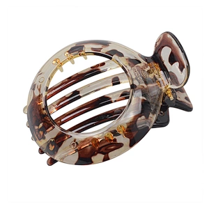 Tortoiseshell Color Acrylic Resin Hair Clips Barrettes Set Shell Shape Claws