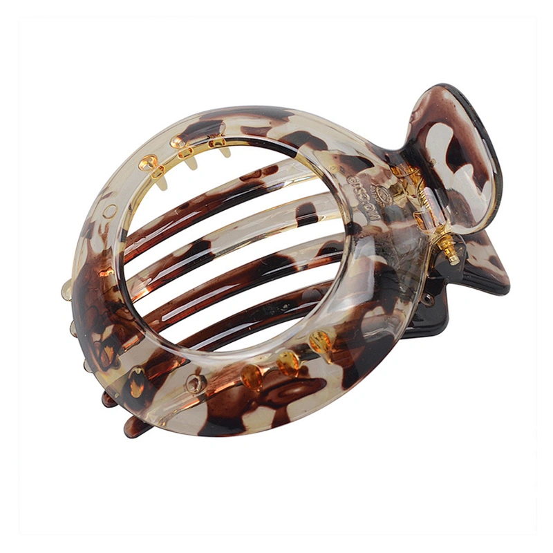 Tortoiseshell Color Acrylic Resin Hair Clips Barrettes Set Shell Shape Claws