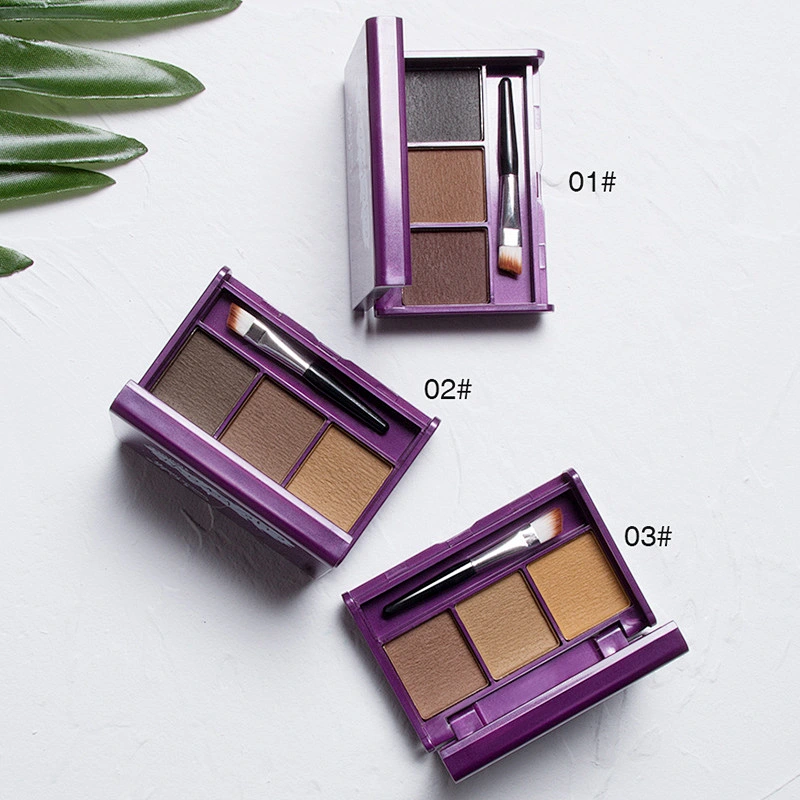 OEM Professional Private Label 3 Colors Waterproof Eyebrow Cake Powder
