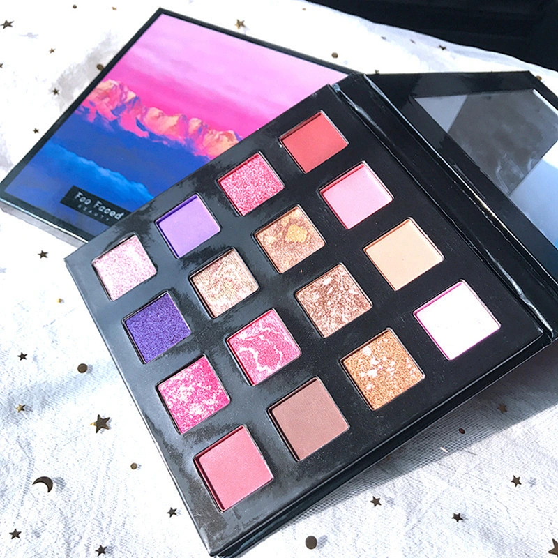 Customized private label high pigmented eye shadow Wholesale make your own eyeshadow palette 16 Colors DIY Eyeshadow Palette