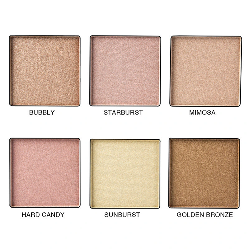 Cosmetics Makeup Wholesale High Pigment Matte 6 pan empty eyeshadow palette cardboard