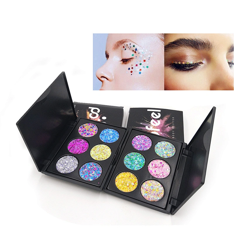 Wholesale Factory Supply 6 Color Eye Shadow Plastic Palets Eye Shadows