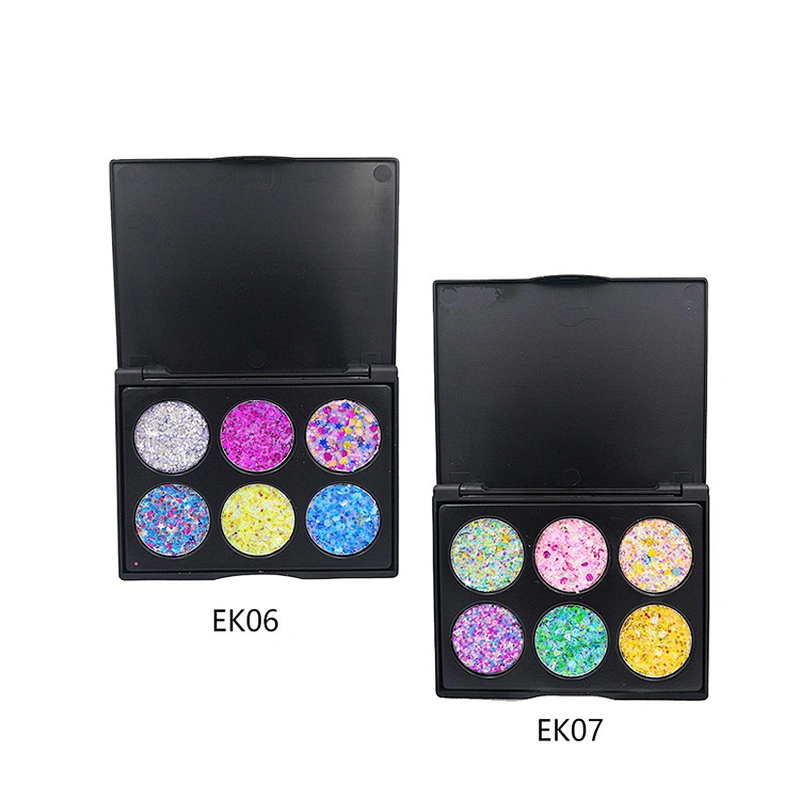 Wholesale Factory Supply 6 Color Eye Shadow Plastic Palets Eye Shadows