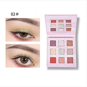 Custom 9 Color Matte and shimmer Eyeshadow Makeup Palette Long Lasting Nude Eye Shadow