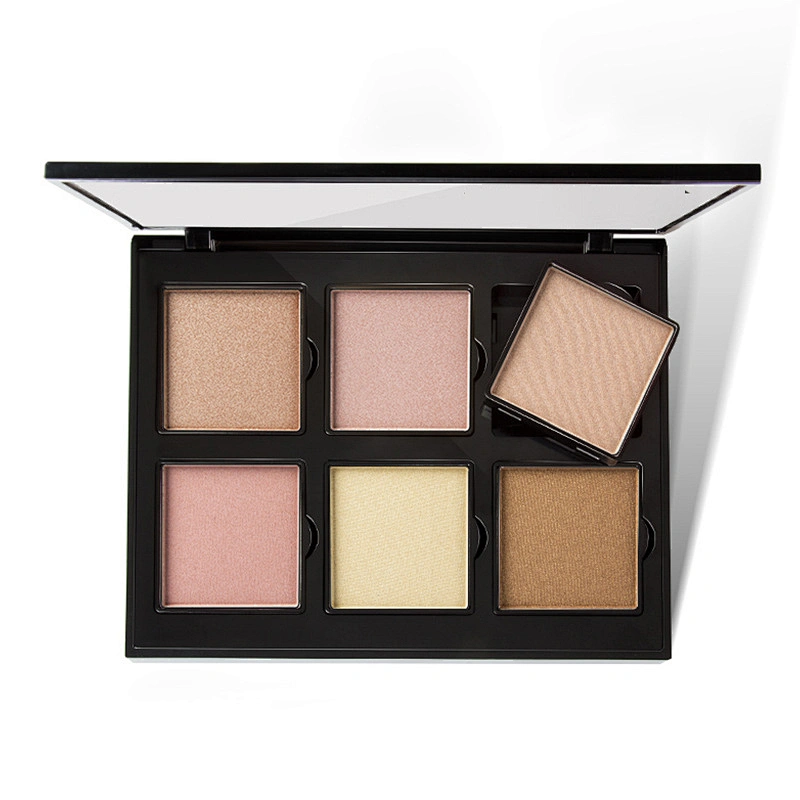 Cosmetics Makeup Wholesale High Pigment Matte 6 pan empty eyeshadow palette cardboard