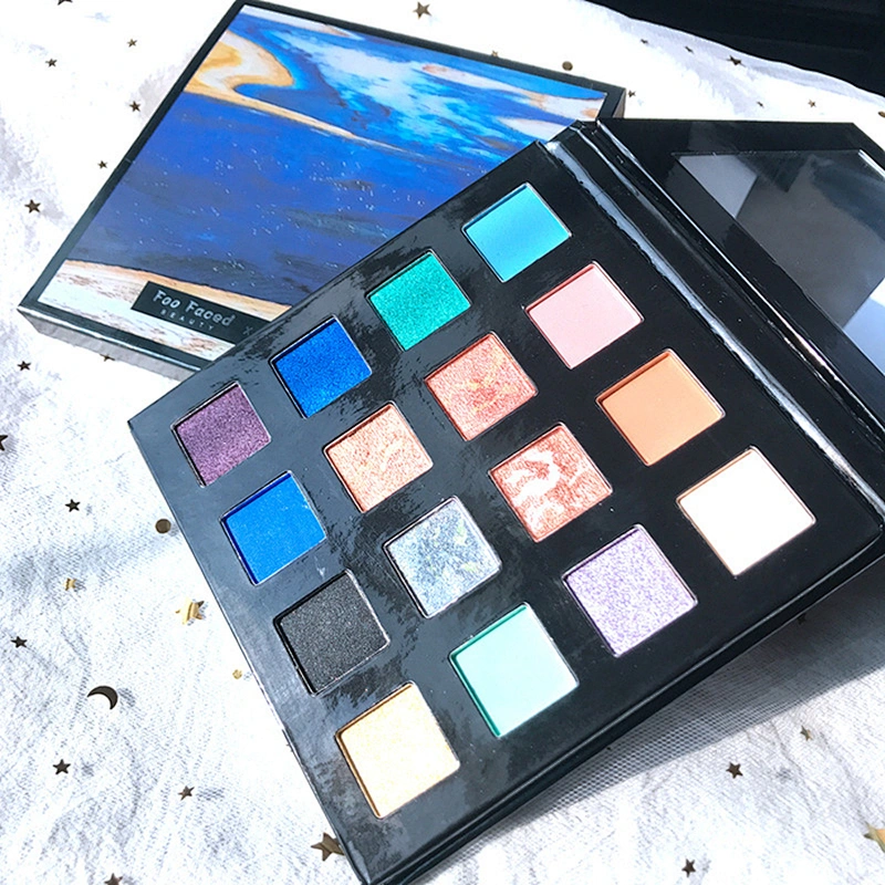 Customized private label high pigmented eye shadow Wholesale make your own eyeshadow palette 16 Colors DIY Eyeshadow Palette