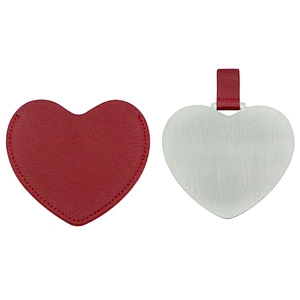 Custom Wholesale Heart-shape Mini Pocket Mirror With Handholder Portable Custom Mirror For Women Girls Hand Mirror