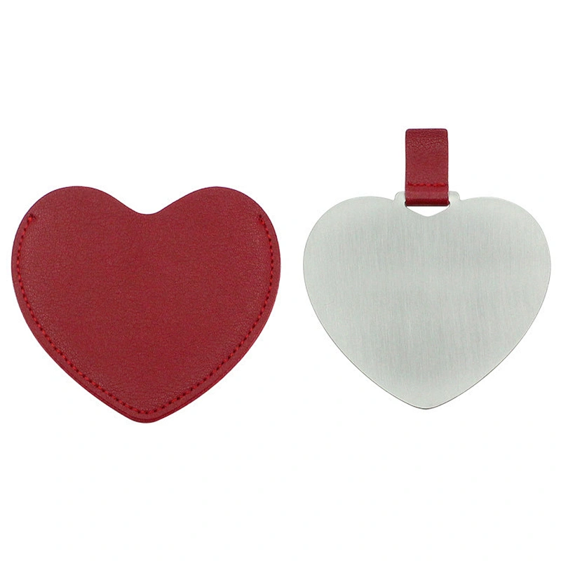 Custom Wholesale Heart-shape Mini Pocket Mirror With Handholder Portable Custom Mirror For Women Girls Hand Mirror