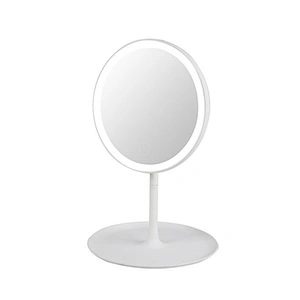 2021 New Round Pink Mirror Light Up Cosmetic Mirror Cosmetic Organizer With LED Miroor Smart Miroor