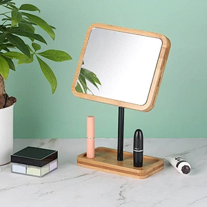 Custom Retro Style Minimalistic Desktop Square Dormitory Japanese Style Makeup Mirror