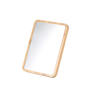Custom Mirror Minimalistic Style Japanese Style Retro Wooden Frame Dormitory Desktop Makeup Mirror