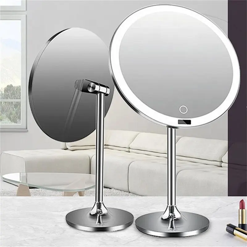 Durable Using Led Desktop Smart Sensor Fill Light Makeup Mirror with Lamp 8.5 Inch Usb Rechargeable Desktop Makeup Mirror