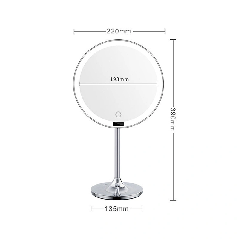 Hot Sale Quality Led Desktop Smart Sensor Fill Light Makeup Mirror with Lamp 8.5 Inch Usb Rechargeable Desktop Makeup Mirror