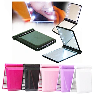 Custom Classic Design Two Mirrors Set Fashion Tools Folding Mirror For Girls Portable Mini Hand Mirror