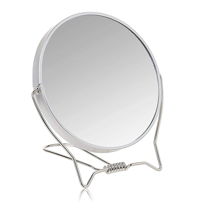 Custom Foldable Metal Frame Goody Aluminum Mirror 2 Sided Makeup Mirror