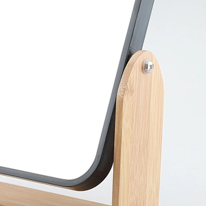 Vanity Makeup Mirror with Natural Bamboo Stand 8 Inch 1X/3X Magnification Double Sided 360 Degree Swivel Magnifying Mirror