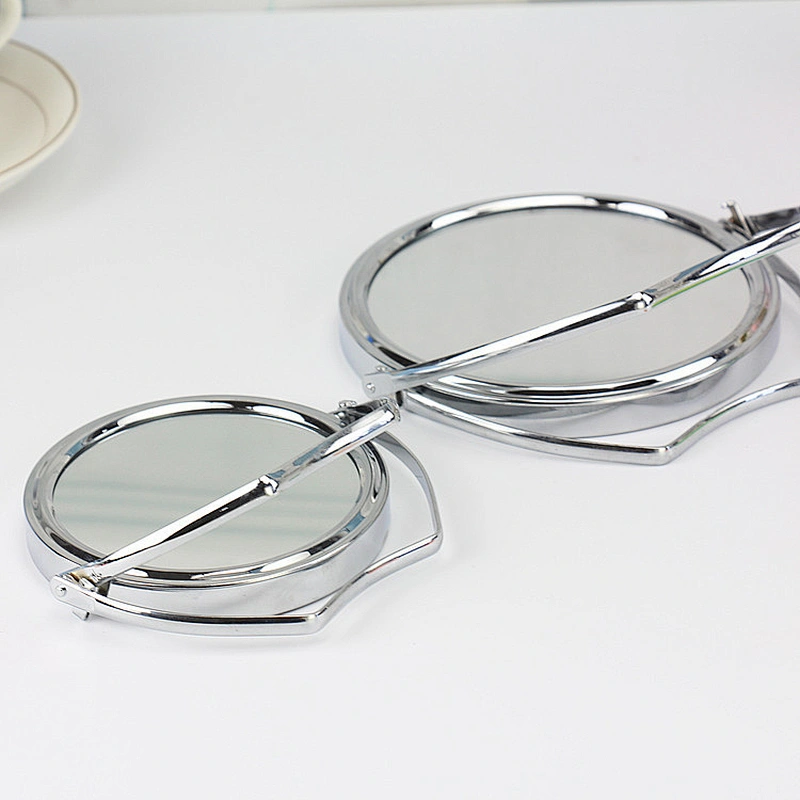 Custom Foldable Metal Frame Goody Aluminum Mirror 2 Sided Makeup Mirror