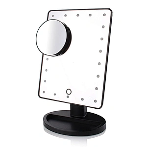 Custom COSMIRROR Lighted Makeup Vanity Mirror with 10X Magnifying Mirror21 LED Lighted Mirror with Touch Sensor Dimming