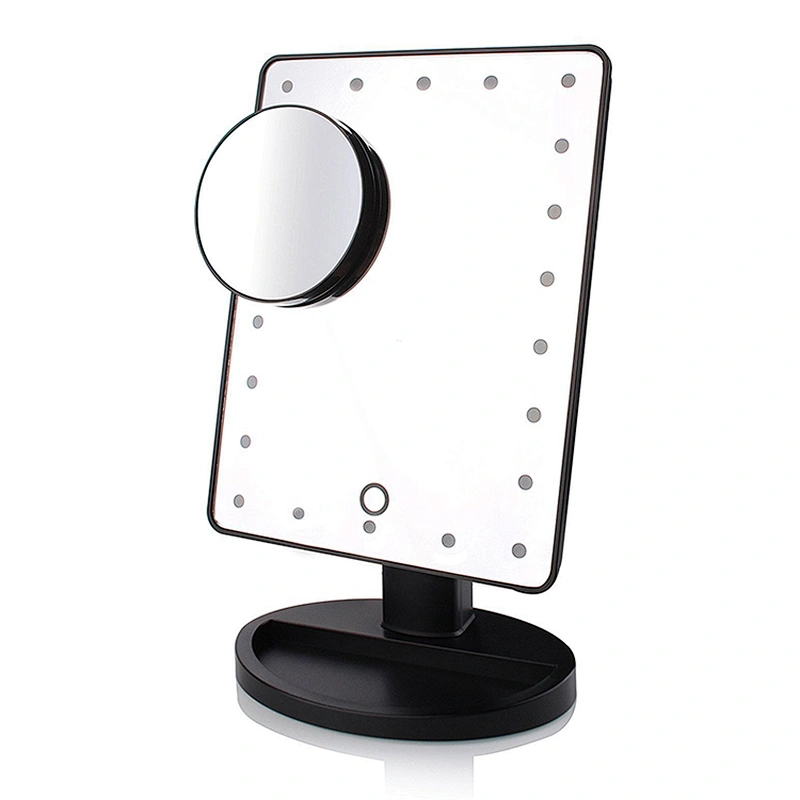 Custom COSMIRROR Lighted Makeup Vanity Mirror with 10X Magnifying Mirror21 LED Lighted Mirror with Touch Sensor Dimming