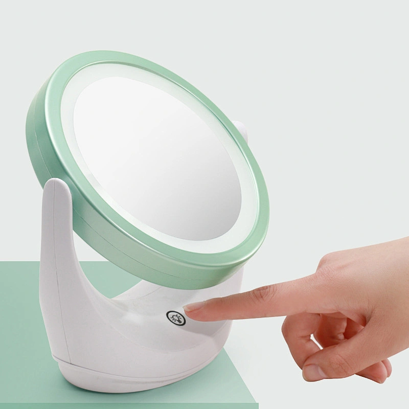 2021Custom New Design 360 Rotatable With Light LED  Makeup  Usable Customizable  Round  Custom Mirror