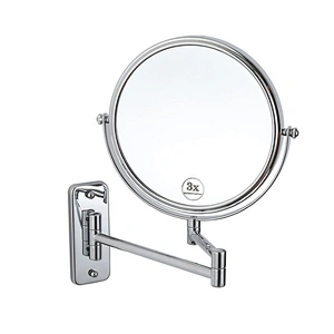 Wall Mounted Makeup Mirror 10x Magnification TwoSided Swivel Extendable Bathroom Custom Mirror