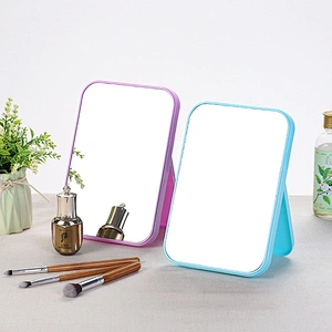 Custom 2021 New Design Fshion Tool Candy Color Foldable Deskup Make up Cosmetic Mirror