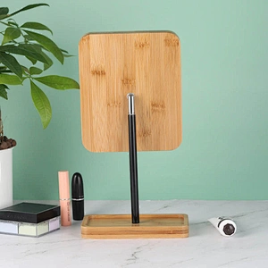 Custom Retro Style Minimalistic Desktop Square Dormitory Japanese Style Makeup Mirror