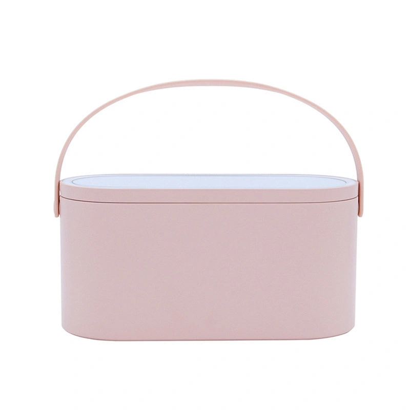 2021 Hot-sale Elliptical SmartWith  Button Light Custom Portable Handheld Makeup Mirror