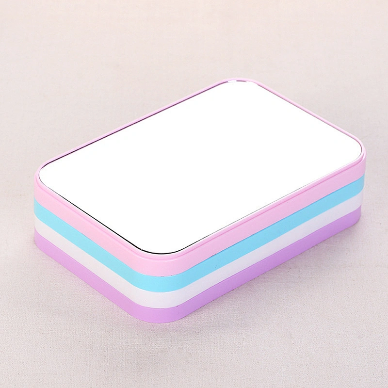 Custom 2021 New Design Fshion Tool Candy Color Foldable Deskup Make up Cosmetic Mirror