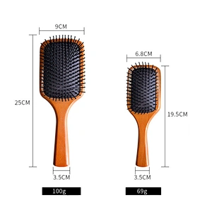 wooden paddle brush